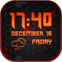 icon Black Weather and Clock Widget para tecno W3