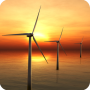icon Sunset windmill