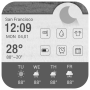 icon Clock Weather Elegant