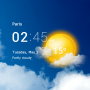 icon Transparent clock and weather para tecno W1